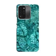 Мраморный чехол на TECNO Spark GO (2022) (VPrint) (Зеленый мрамор)