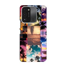 Силиконовый чехол с КАРТИНКАМИ лето для TECNO Spark GO (2022) (AlphaPrint) (Летний отпуск)