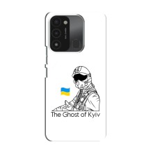 Защитные чехлы (Призрак Киева) для TECNO Spark GO (2022) (AlphaPrint) (Летчик Киева)