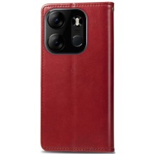 Кожаный чехол-книжка GETMAN Gallant (PU) для Tecno Spark Go 2023 – Красный