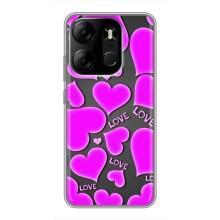 Чехлы для любимой на Техно Спарк Го 2023 (VPrint) (Pink hearts)