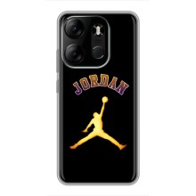 Чехлы для Tecno Spark Go 2023 (BF7) - с картинкой JORDAN (AlphaPrint) (Jordan Gold)
