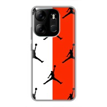 Чехлы для Tecno Spark Go 2023 (BF7) - с картинкой JORDAN (AlphaPrint) (Лого Джордан)