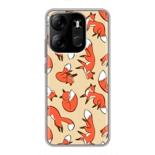 Чехлы с картинкой Лисички для Tecno Spark Go 2023 (BF7) (VPrint) (Лисички)