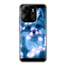 Чехлы с картинкой Лисички для Tecno Spark Go 2023 (BF7) (VPrint) (Яркая лисичка)