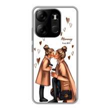 Чехол с печатью для Tecno Spark Go 2023 (BF7) - (Мама с ребенком) (AlphaPrint) (Дочка и мама)