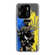 Чехлы с картинкой ЗСУ для Tecno Spark Go 2023 (BF7) (AlphaPrint) (АРТ солдат)