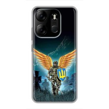 Чехлы с картинкой ЗСУ для Tecno Spark Go 2023 (BF7) (AlphaPrint) (Солдат ЗСУ)