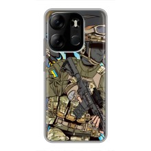 Чехлы с картинкой ЗСУ для Tecno Spark Go 2023 (BF7) (AlphaPrint) (Воин ВСУ)