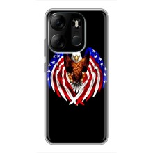 Чохол Прапор USA для Tecno Spark Go 2023 (BF7) – Крила США