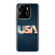 Чехол Флаг USA для Tecno Spark Go 2023 (BF7) (USA)