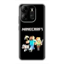 Чехол Майнкрафт на Tecno Spark Go 2023 (BF7) (AlphaPrint) Minecraft (герои Minecraft)