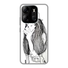 Чехол с печатью для Tecno Spark Go 2023 (BF7) - (Мода) (AlphaPrint) (Фото девочки)