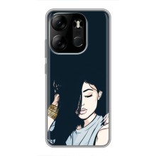 Чехол с печатью для Tecno Spark Go 2023 (BF7) - (Мода) (AlphaPrint) (Красивая девочка)