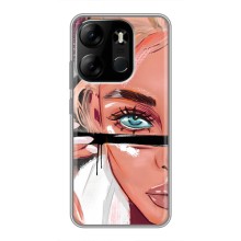 Чехол с печатью для Tecno Spark Go 2023 (BF7) - (Мода) (AlphaPrint) (Макияж)