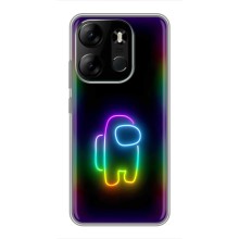 Чехол Амонг Ас для Tecno Spark Go 2023 (BF7) (AlphaPrint) (Яркий скин)