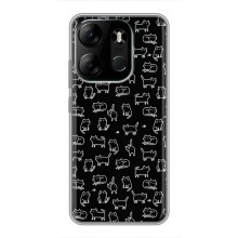 Чехол с принтом для Tecno Spark Go 2023 (BF7) (AlphaPrint) Модные коты (Меленькие котики)