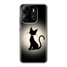 Чехол с принтом для Tecno Spark Go 2023 (BF7) (AlphaPrint) Модные коты (Силуэт котика)