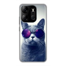 Чехол с принтом для Tecno Spark Go 2023 (BF7) (AlphaPrint) Модные коты (Стильный кот)