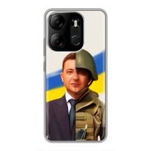 Чехол для Tecno Spark Go 2023 (BF7) (AlphaPrint - с принтом Зеленского)