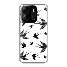Чехол с птицами на Tecno Spark Go 2023 (BF7) (VPrint) (Ласточки)
