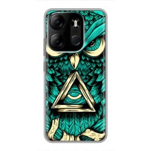 Чехол с птицами на Tecno Spark Go 2023 (BF7) (VPrint) (Сова с глазом)
