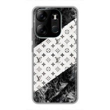 Чохол Стиль Louis Vuitton на Tecno Spark Go 2023 (BF7) – LV на білому