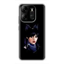 Чехлы Венсдей на Tecno Spark Go 2023 (BF7) Уэнсдей (AlphaPrint) (серьезная Уэнздей)