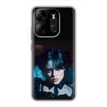 Чехлы Венсдей на Tecno Spark Go 2023 (BF7) Уэнсдей (AlphaPrint) (взгляд Уэнздей)