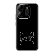 Чехол с рисунком кот на Tecno Spark Go 2023 (BF7) (Равнодушный кот)