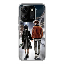 Чехол с дизайном Венздей 2 на Tecno Spark Go 2023 (BF7) (Уэнсдей и Тайлер)