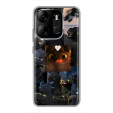 Чехол как приручить дракона на Tecno Spark Go 2023 (BF7) (Дракон коллаж)