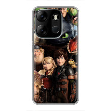 Чехол как приручить дракона на Tecno Spark Go 2023 (BF7) (Персонажи дракона)