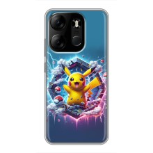 Чехол с Пикачу на Tecno Spark Go 2023 (BF7) (Лого Пикачу)