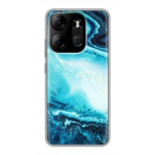 Мраморный чехол на Tecno Spark Go 2023 (BF7) (VPrint) (Голубой мрамор)