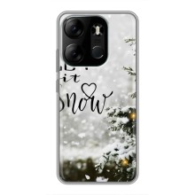 Новогодние, Праздничные Чехлы для Tecno Spark Go 2023 (BF7) - 2024 год (Let it snow)