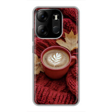 Чохол з унікальним дизайном 'Осінь з кавою' для Tecno Spark Go 2023 (BF7) – Кава на ковдрі