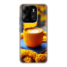 Чохол з унікальним дизайном 'Осінь з кавою' для Tecno Spark Go 2023 (BF7) – Кава з жовтим