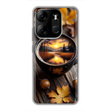 Чохол з унікальним дизайном 'Осінь з кавою' для Tecno Spark Go 2023 (BF7) – Темна кава