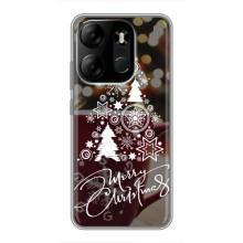 Рождественские Чехлы для Tecno Spark Go 2023 (BF7) (VPrint) (Елочка узорная)