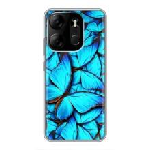 Силиконовый бампер с картинкой животных для Tecno Spark Go 2023 (BF7) (Крылья бабочек)