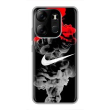 Силиконовый Чехол на Tecno Spark Go 2023 (BF7) с картинкой Nike (Nike дым)