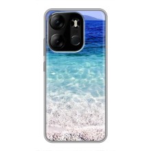 Силиконовый чехол с КАРТИНКАМИ лето для Tecno Spark Go 2023 (BF7) (AlphaPrint) (Море)