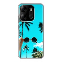 Силиконовый чехол с КАРТИНКАМИ лето для Tecno Spark Go 2023 (BF7) (AlphaPrint) (Взгляд лето)