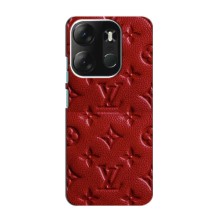 Текстурный Чехол Louis Vuitton для Техно Спарк ГО (2023) – Красный ЛВ