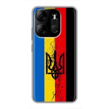 Украинские Чехлы для Tecno Spark Go 2023 (BF7) с картинкой УПА (AlphaPrint) (Флаг УПА)