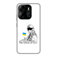 Защитные чехлы (Призрак Киева) для Tecno Spark Go 2023 (BF7) (AlphaPrint) (Летчик Киева)