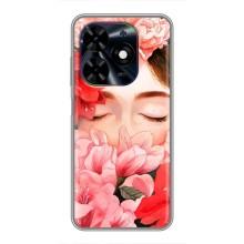 Чехлы (ART) Цветы на Tecno Spark Go 2024 (BG6) (VPrint) (Очі в квітах)