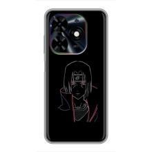 Чехлы на тему: Итачи Учиха для Tecno Spark Go 2024 (BG6) (AlphaPrint) – силуэт Итачи