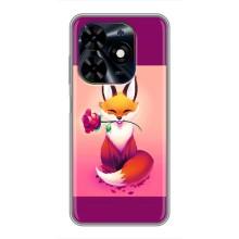 Чохли з картинкою Лисичка для Tecno Spark Go 2024 (BG6) (VPrint) (Лиса з трояндою)
